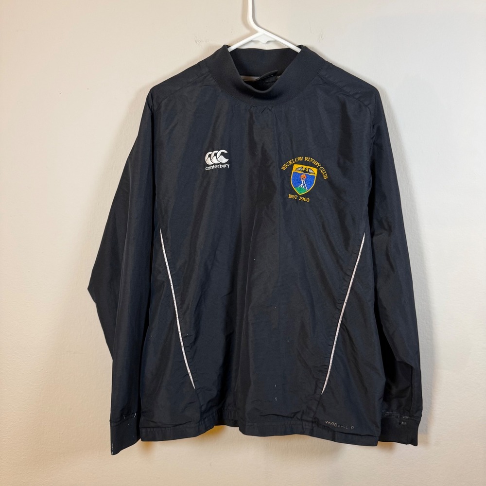 Canterbury Mens Black Wicklow Rugby Club Pullover Jacket‎ Size S